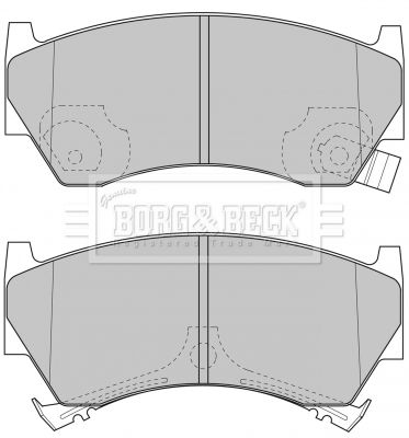 BORG & BECK Комплект тормозных колодок, дисковый тормоз BBP1613